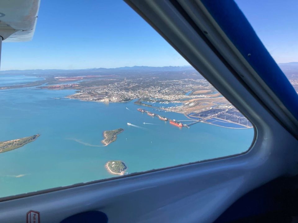 Gladstone harbour and port from the air
